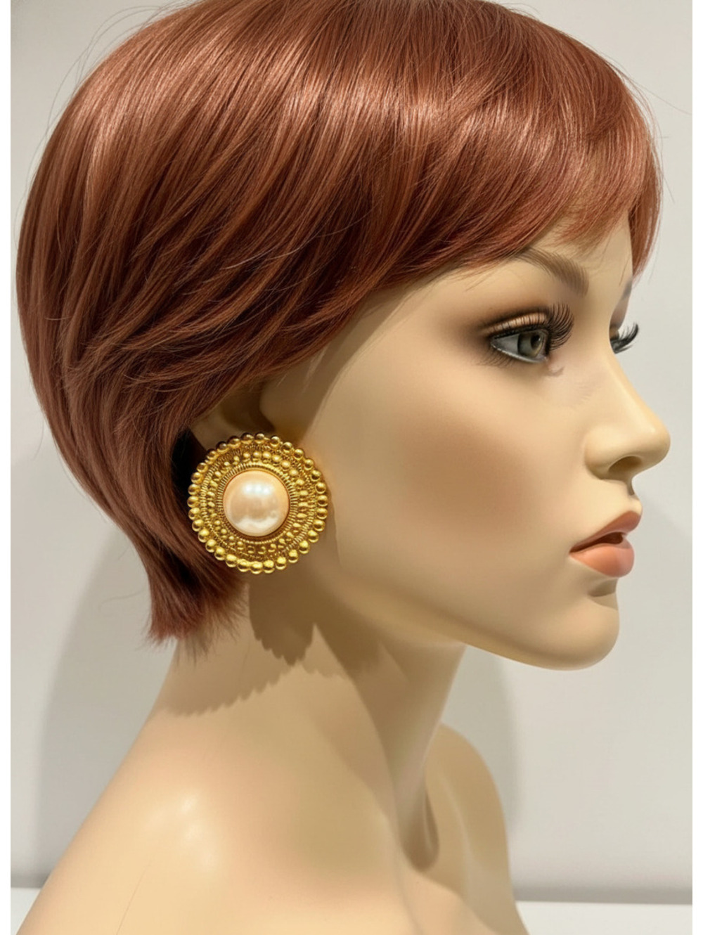 Vtg Givenchy Faux Pearls Baroque Gold
